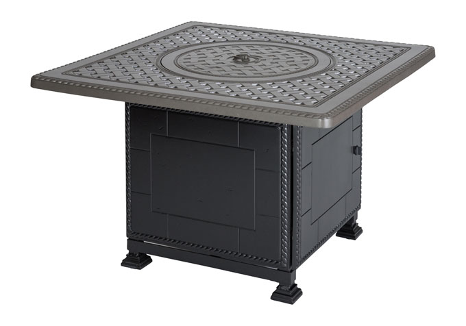 Grand Terrace 42" Square Fire Table with Paradise Base