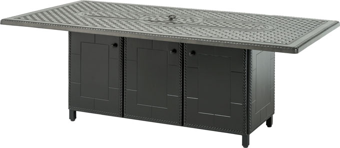 Grand Terrace 44" x 86" Rectangular Fire Table with Paradise Base
