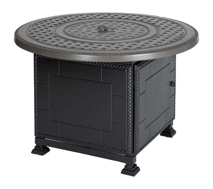 Grand Terrace 42" Round Fire Table with Paradise Base