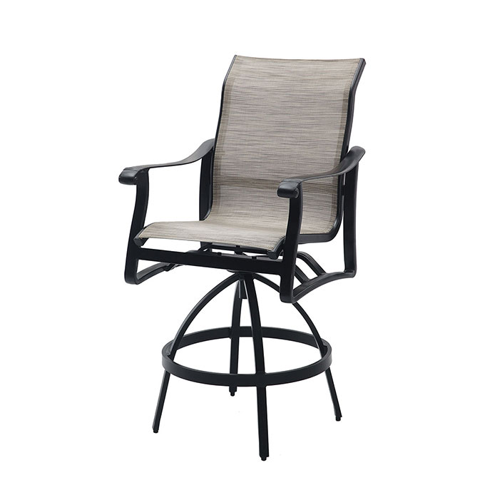 Lucerne Sling Swivel Bar Stool