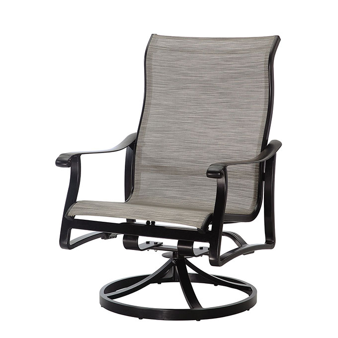 Lucerne Sling High Back Swivel Rocking Lounge Chair