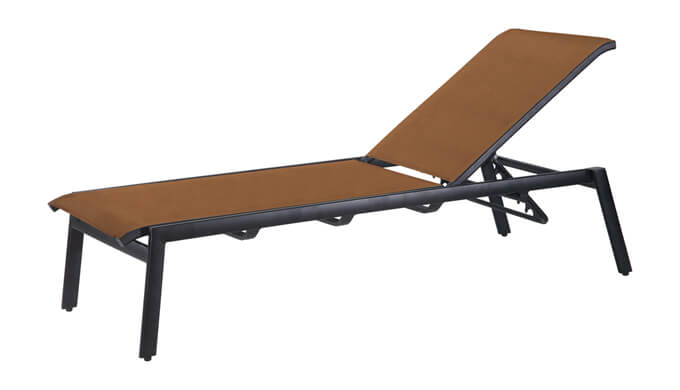 Echelon Padded Sling Chaise Lounge (stacking)