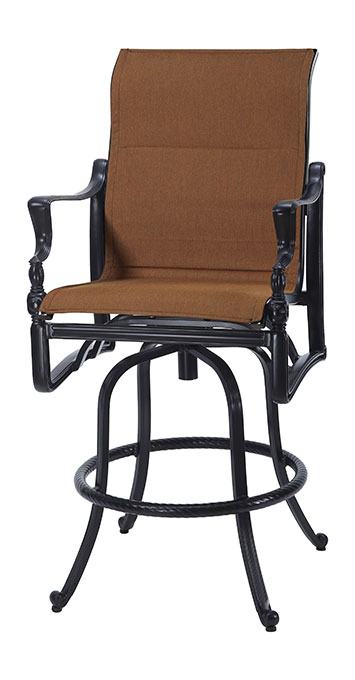 Bel Air Padded Sling Swivel Bar Stool
