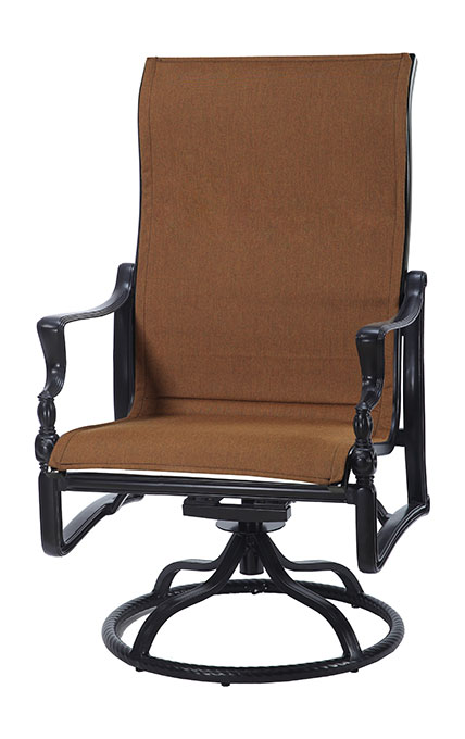 Bel Air Padded Sling High Back Swivel Rocking Lounge Chair