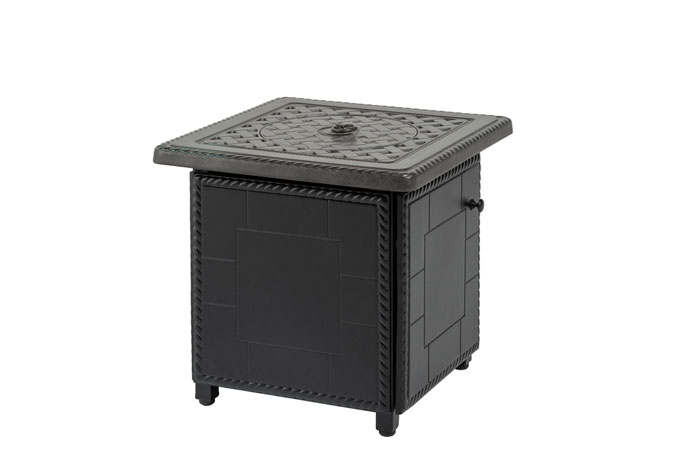 Grand Terrace 24" Square Fire Table with Paradise Base